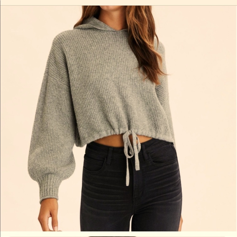 AE CINCHED WAIST CROPPED HOODED SWEATER! Perfect condition, never worn!